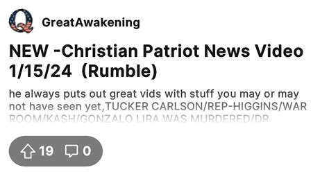 Christian Patriot News Rumble. The Christian Patriot Report: Liberal Cities Are Inadequate to. 